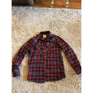 Grey and Red Flannel